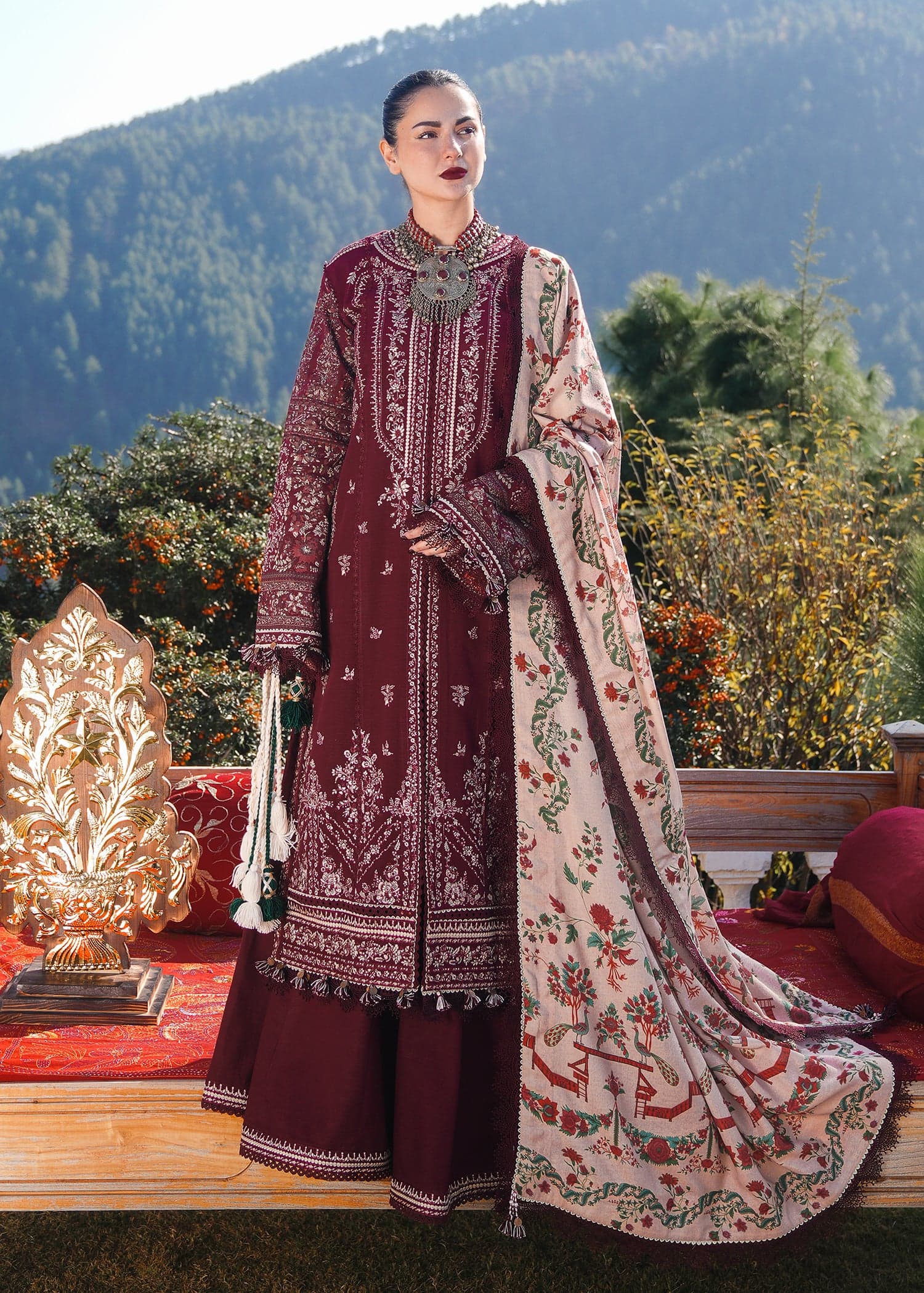 Premium Embroidered 3 Piece Lawn Suit | Unstitched Lawn Suits Pakistan